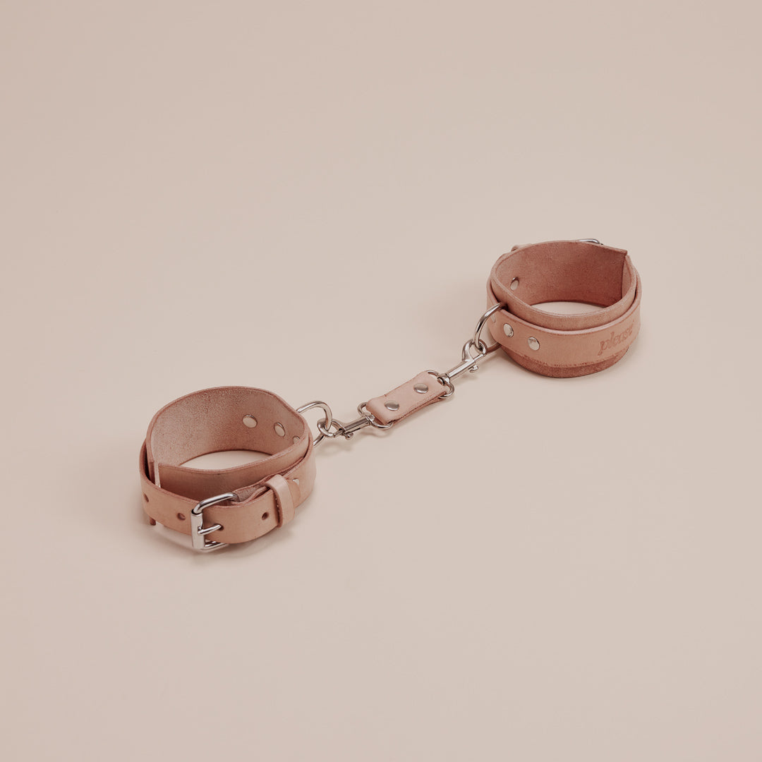 Leather Ankle Cuffs (Natural)